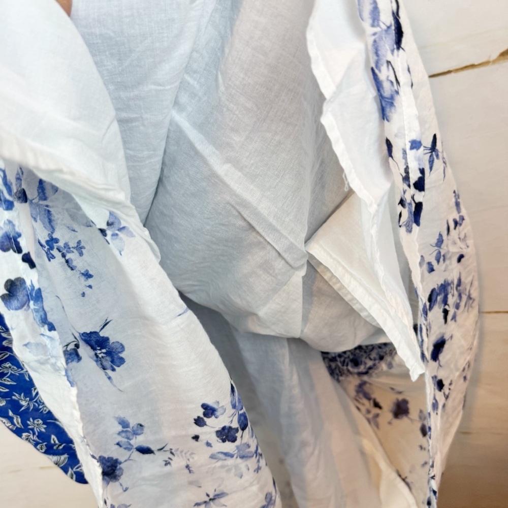 J. Jill Blue Floral Tiered Sleeveless Maxi Dress - Picture 8 of 12